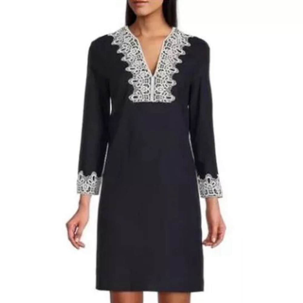 Preston & York Tabitha Stretch Linen Embroidered Dress